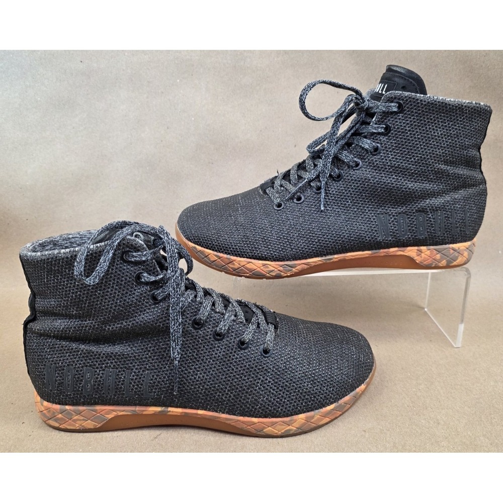 No Bull (Mens 9 Womens 10.5) Outwork High Top GRAY ORANGE SOLE CrossFit Shoes